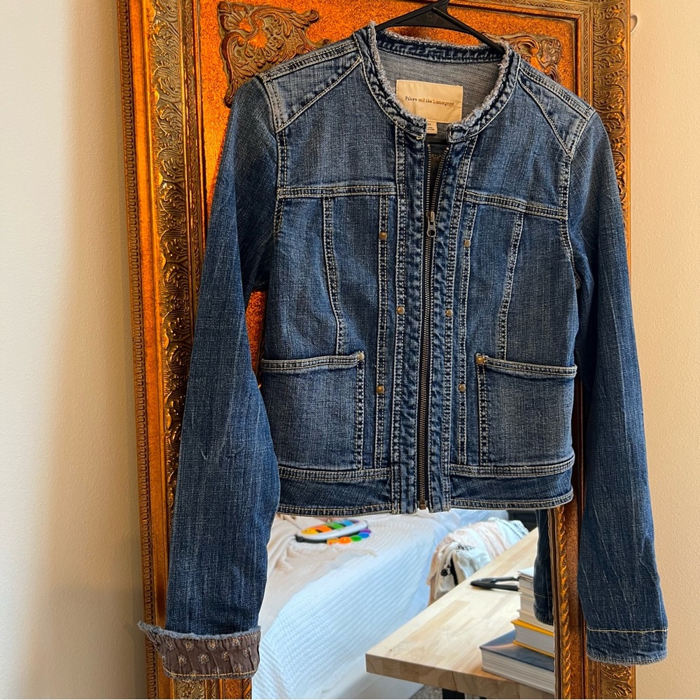 Pilcro and the letterpress Anthropologie denim jacket